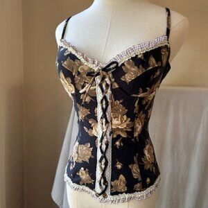 Vintage Betsey Johnson Bustier Corset Swim Top